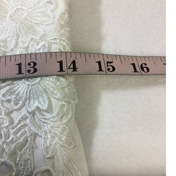 LULU'S M Precious Promise White Satin Embroidered Lace Mermaid Maxi Dress B81 - Picture 7 of 7